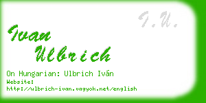 ivan ulbrich business card