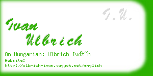 ivan ulbrich business card